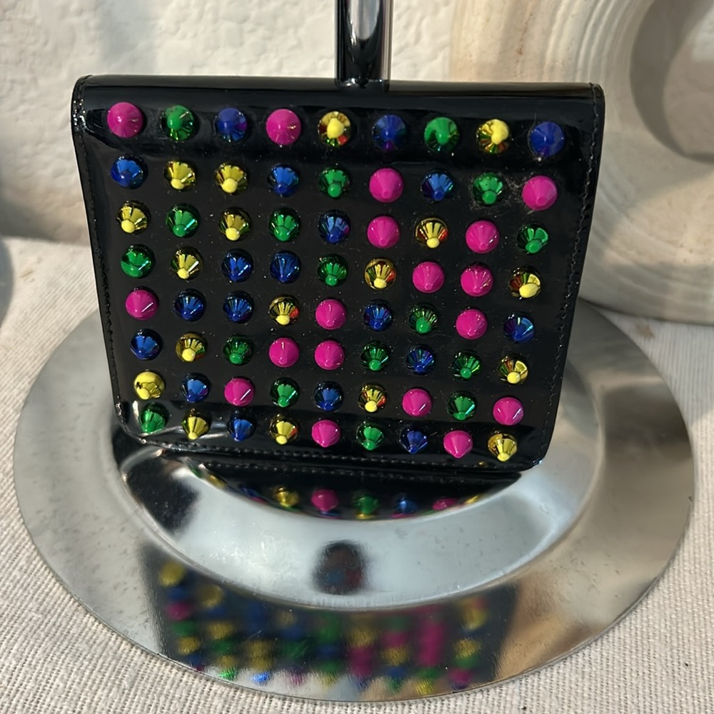 Christian Louboutin Studded Bifold Wallet 💙❤️💛🖤